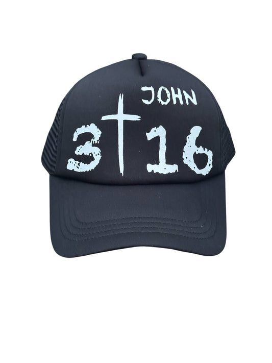 John 3:16 Cap - BLACK