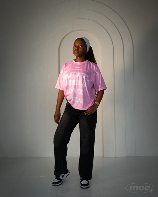 Pretty Girls Love Jesus Jersey - PINK